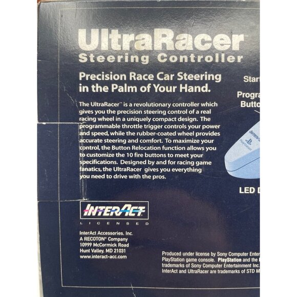 Ultra Racer Steering Controller Sony Playstation 1 PS1 New Open box - Picture 9 of 9